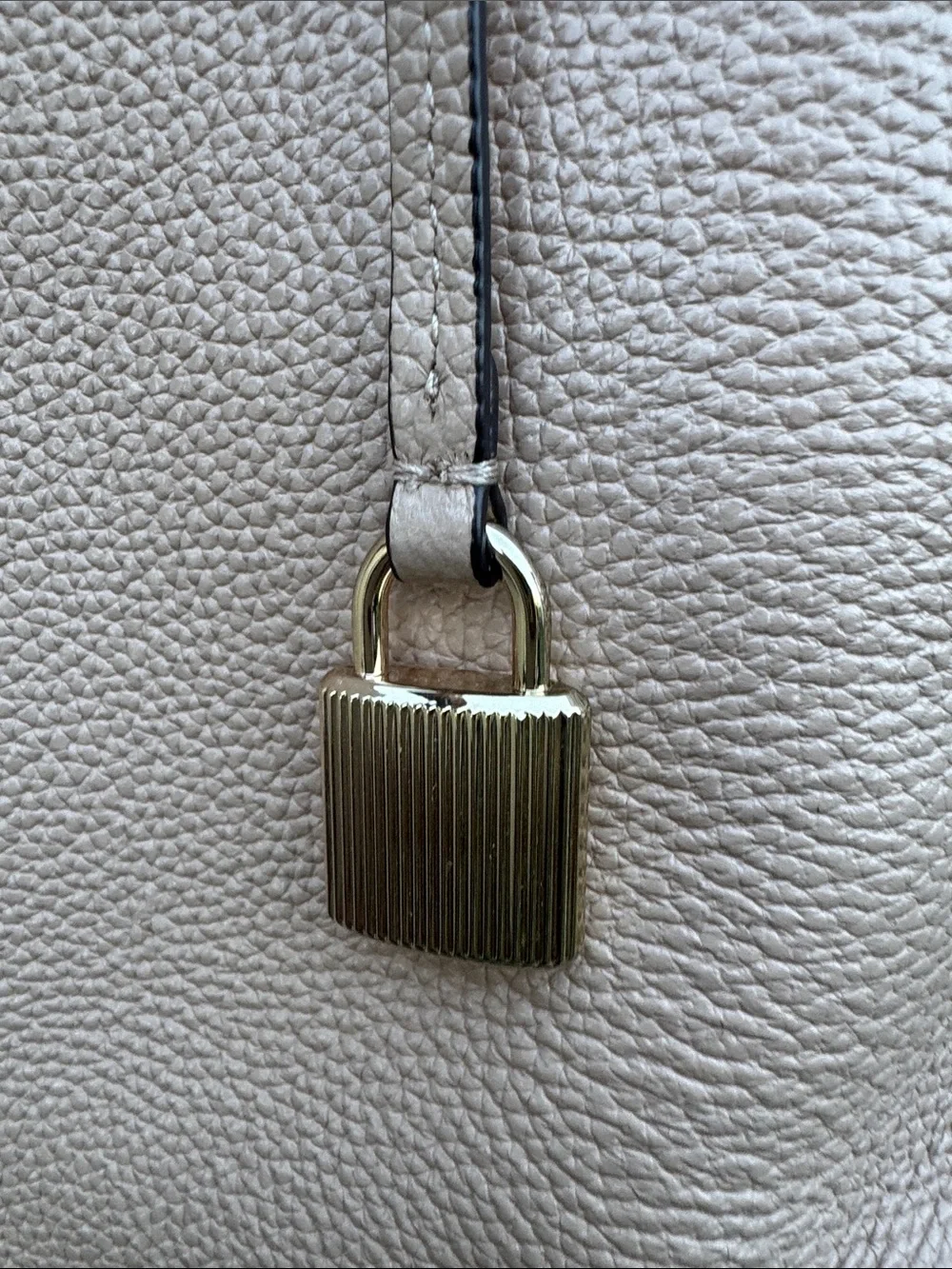 Michael Kors Pebbled Leather Tote in Light Beige
